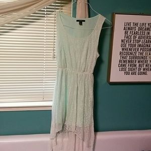 Mint dress with white lace