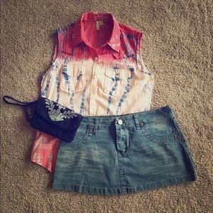 Batik short sleeves blouse