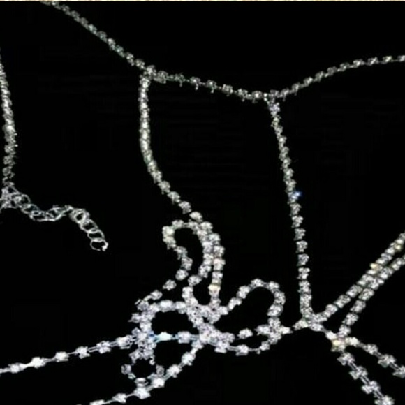 GLAM Rhinestone Bra Body Jewelry - Picture 3 of 3