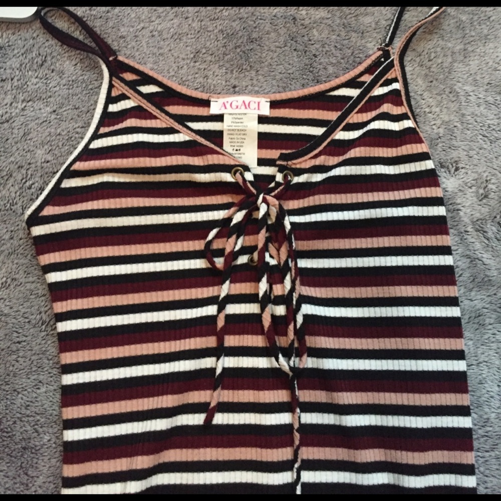 Agaci striped bodysuit