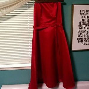 Red formal dress