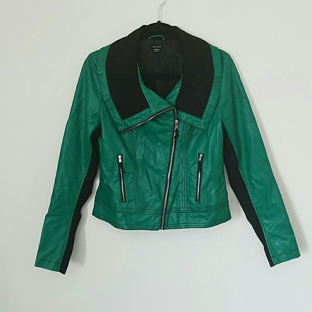 Green leather jacket