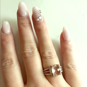David Yurman Morganite & Diamond Ring