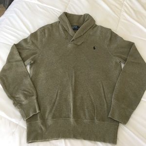 Men's Polo by Ralph Lauren. Olive green sweater.