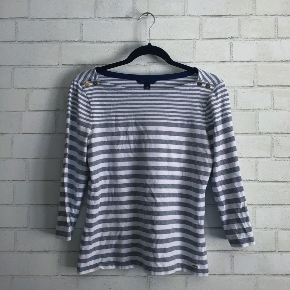 TOMMY HILFIGER Light Grey Striped Shirt