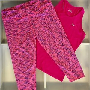 Fabletics Pants - Fabletics Pink Stripe Salar Capri Fabletics Pants - Fabletics Pink Stripe Salar Capri