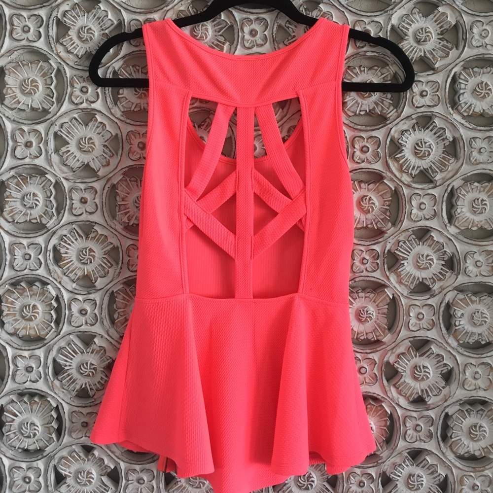 Hot Pink cutout Top