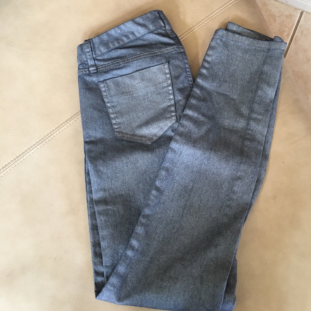 Metallic Blue Jeans size 2 from Tommy Hilfiger