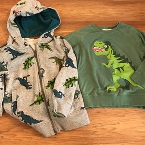 Super cute dinosaur sweatshirt and zip sweatshirt