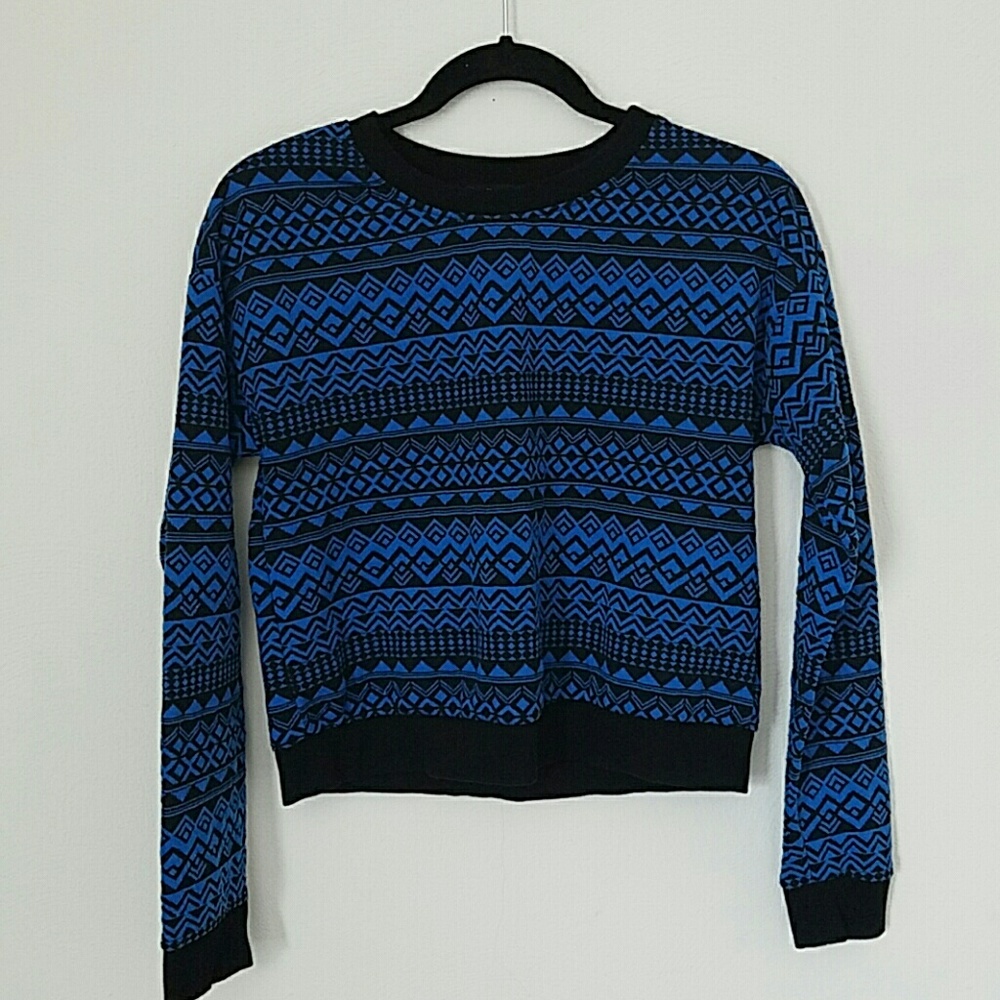 Cropped Aztec sweater