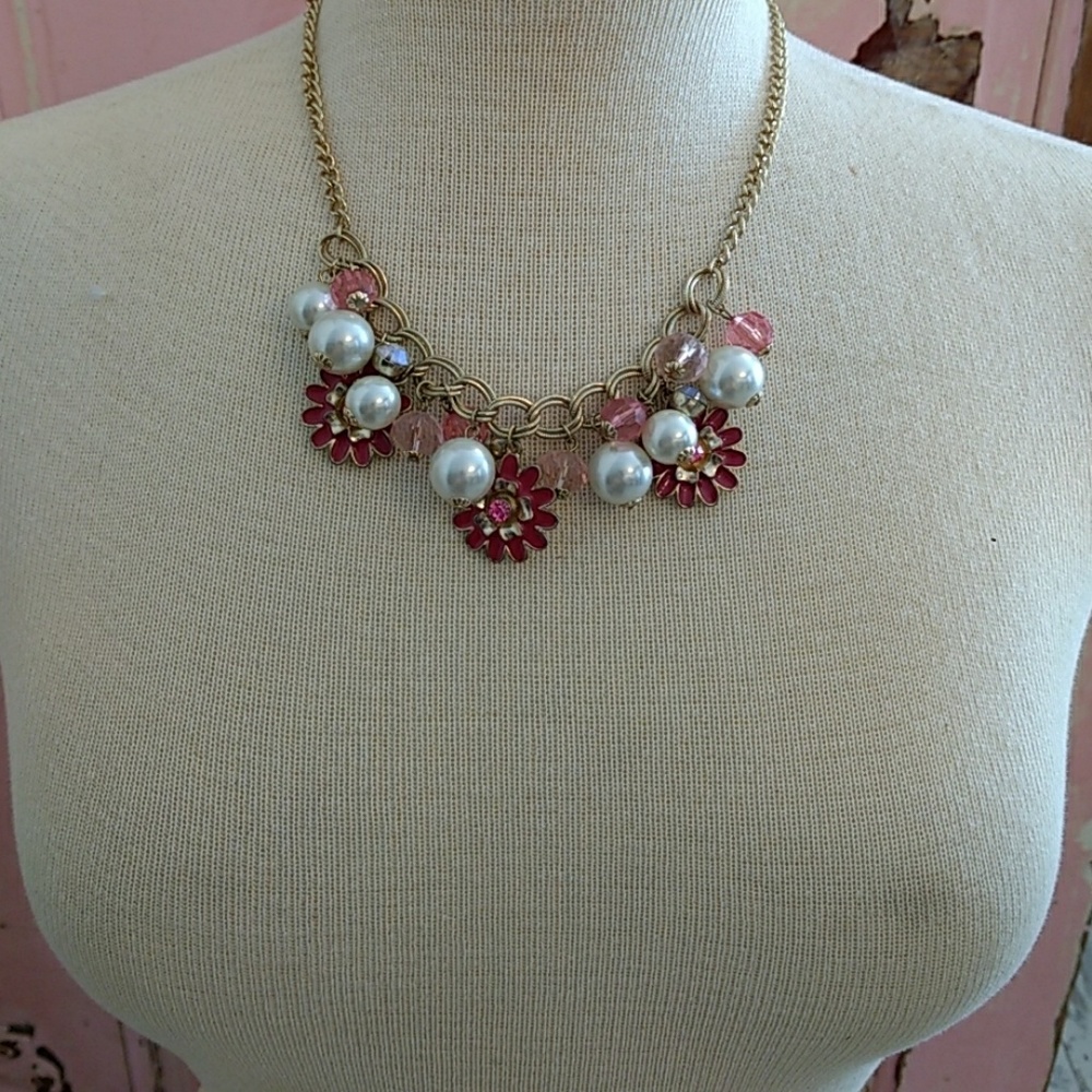 Betseyville Betsey Johnson Pink Floral Necklace