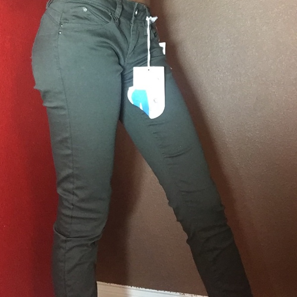 YMI olive green skinny jeans