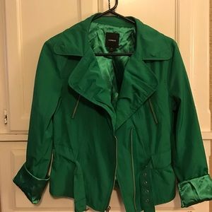 Express green light jacket.