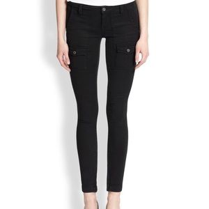 Joie so real skinny cargo jean black pants