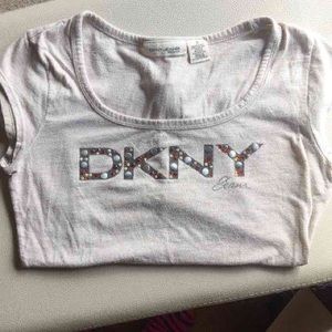DKNY Bling Rhinestone Tee Shirt Top