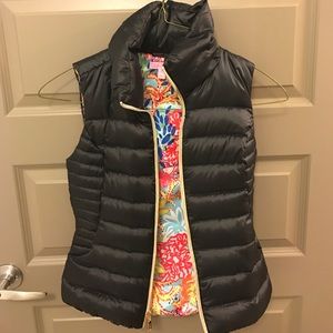 Lilly Pulitzer black puffy vest