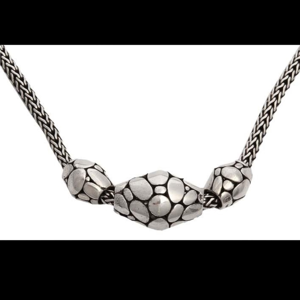 John Hardy Sterling Silver Trio Elliptical Choker