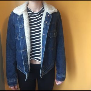 Fur Lined Denim Jacket