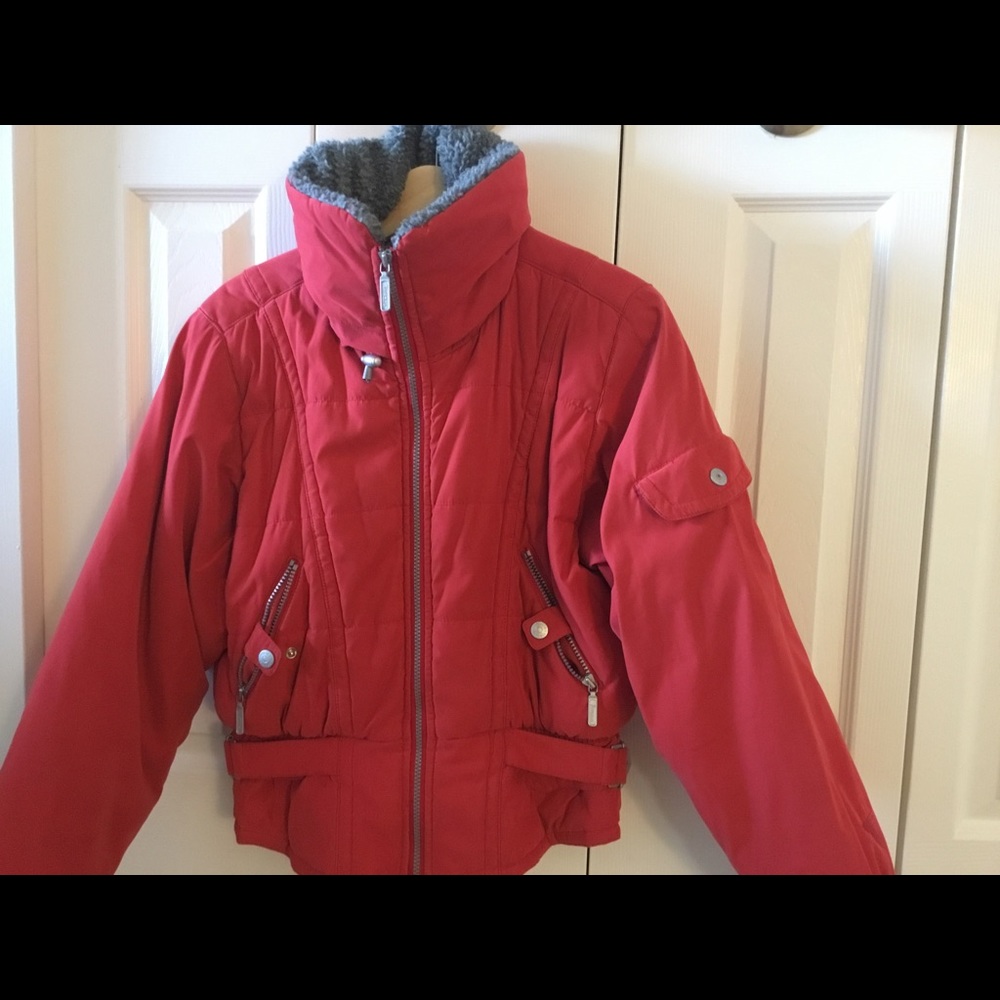 Woman red soft jacket Tyrolia,size 8