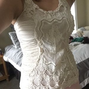Lace detail tank