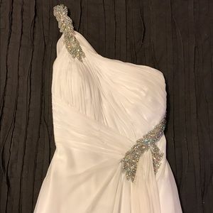 La Femme Gown - White with Beading