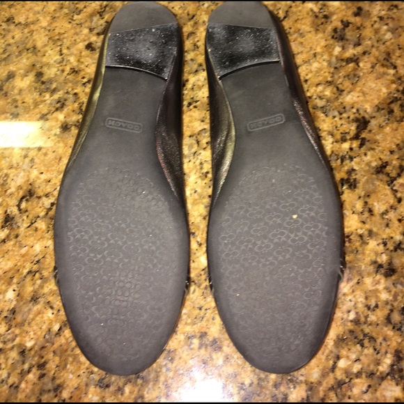 Gunmetal Gray Coach "Leona" Flats - Picture 3 of 6