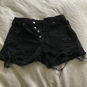 Levi's high waisted shorts