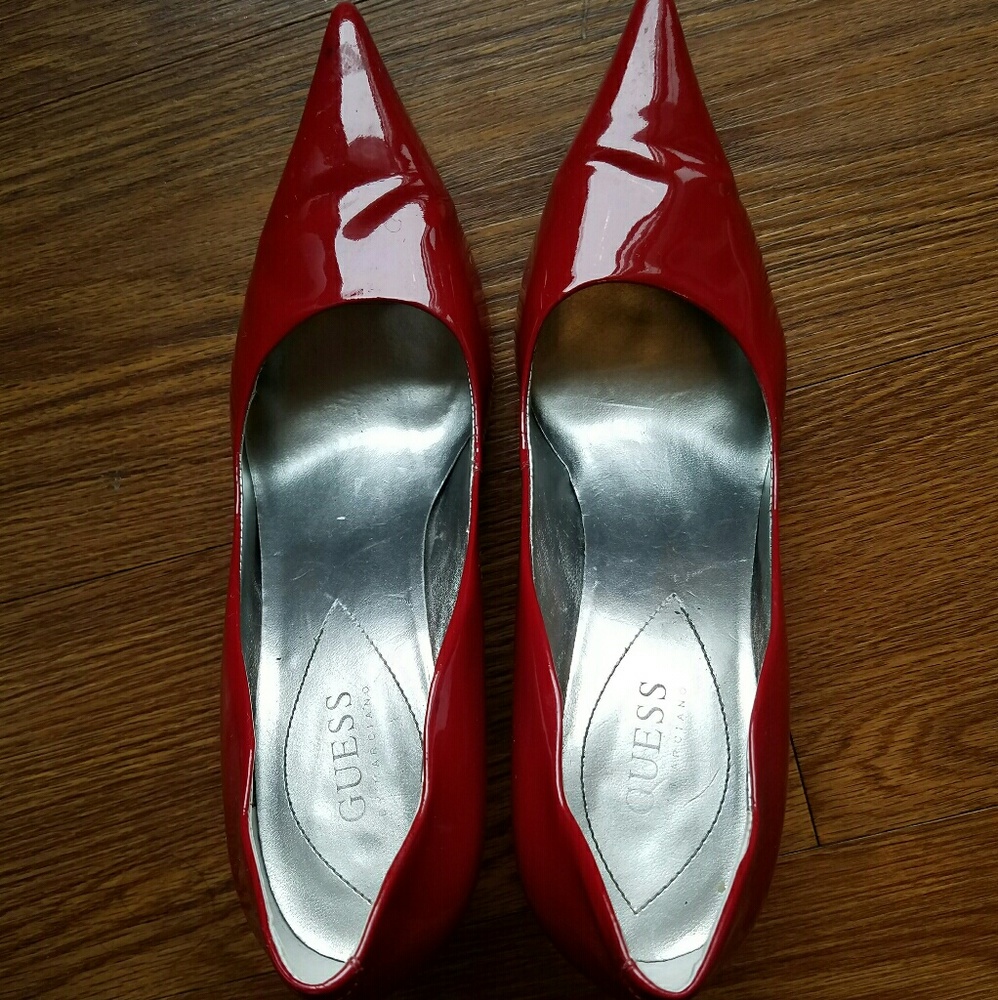 Guess red heels