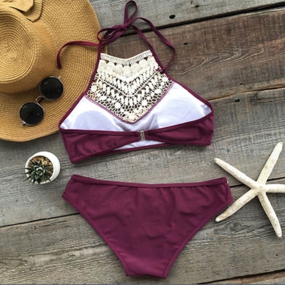 Lace Halter Bikini - Picture 2 of 8