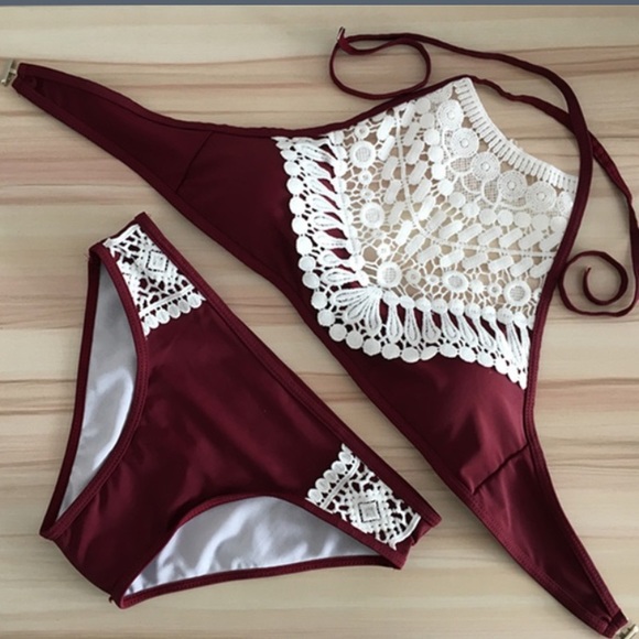 Lace Halter Bikini - Picture 3 of 8