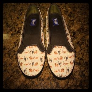 Awesome Bassett Hound Canvas Slip-on "Keds" Flats!