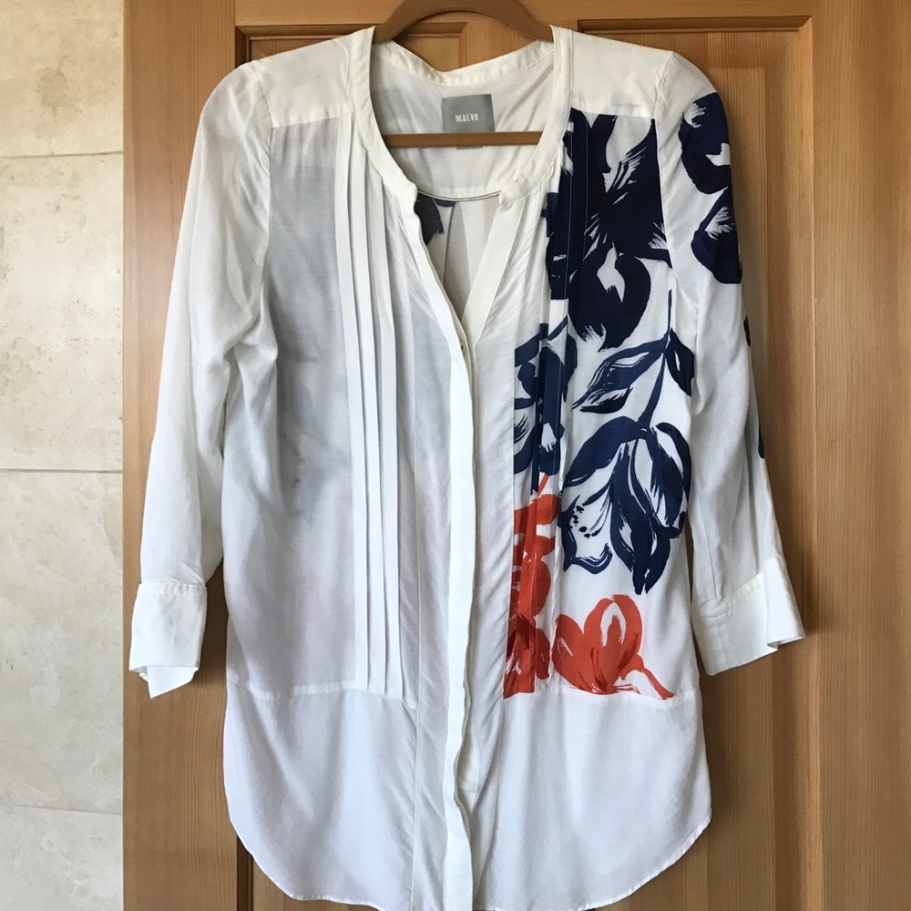 Maeve Rayon Floral Blouse