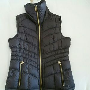 Michael Kors charcoal gray down puffer vest