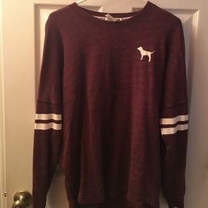 burgundy victoria secret pullover