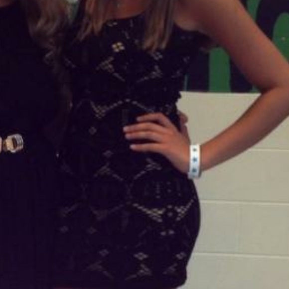 Black/beige body con dress - Picture 2 of 2