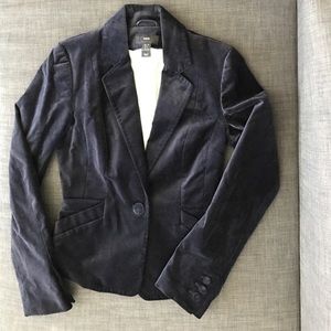 Dark blue velvet blazer