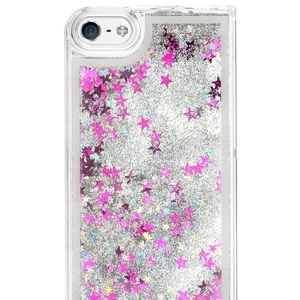 Two IPhone 5 glitter cases