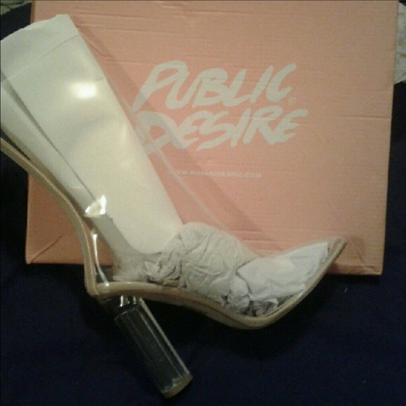 SOLD**Perspex clear heels/ boots - Picture 2 of 2