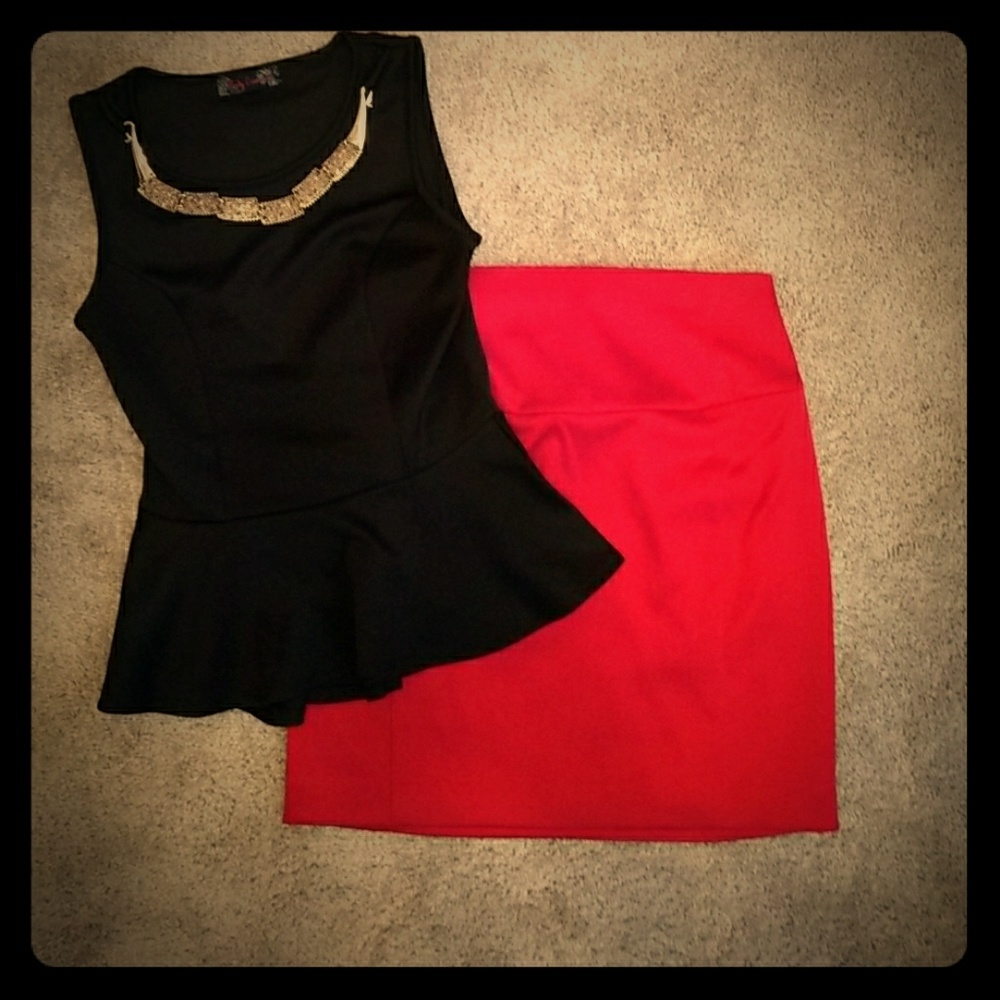Red Express skirt