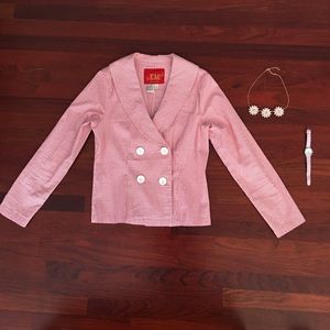 Striped Pink & White Blazer
