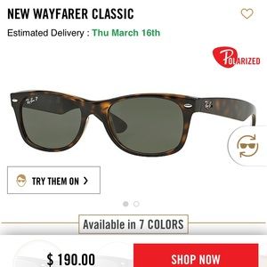 RAY-BAN polarized new wayfarer classic