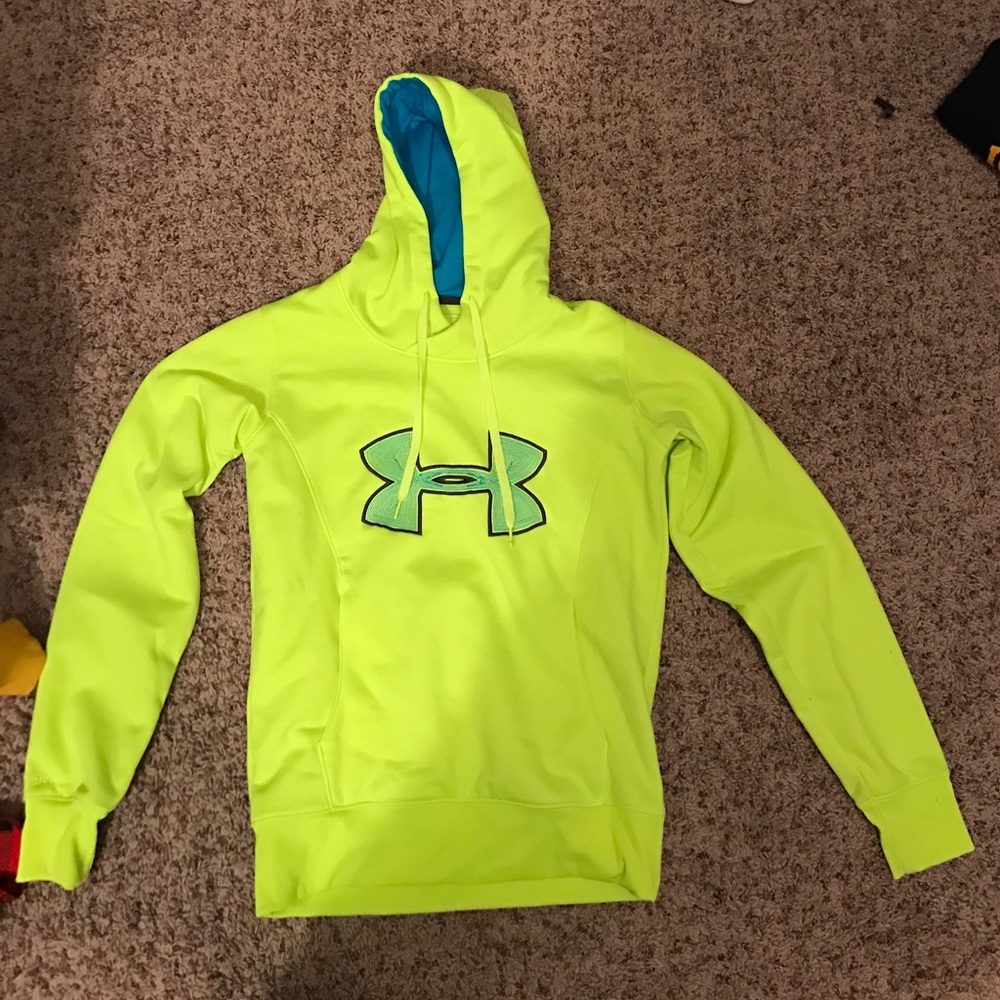 Neon Yellow Under Armor Sweatshirt