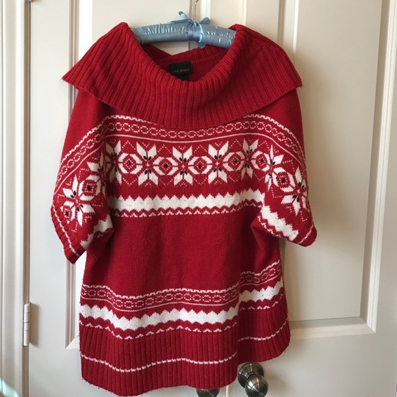 LANE BRYANT 22/24W Short-sleeve, cowl-neck sweater - Picture 1 of 2