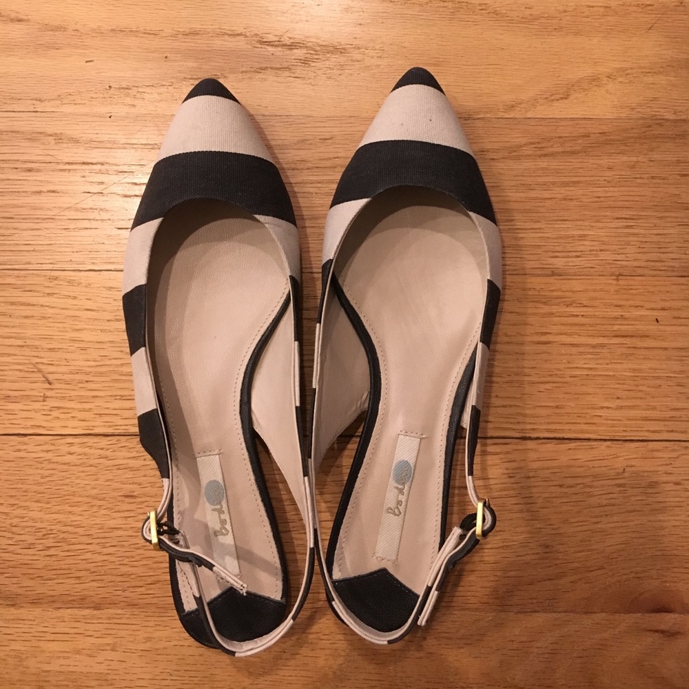 Navy and white stipe Boden Flats