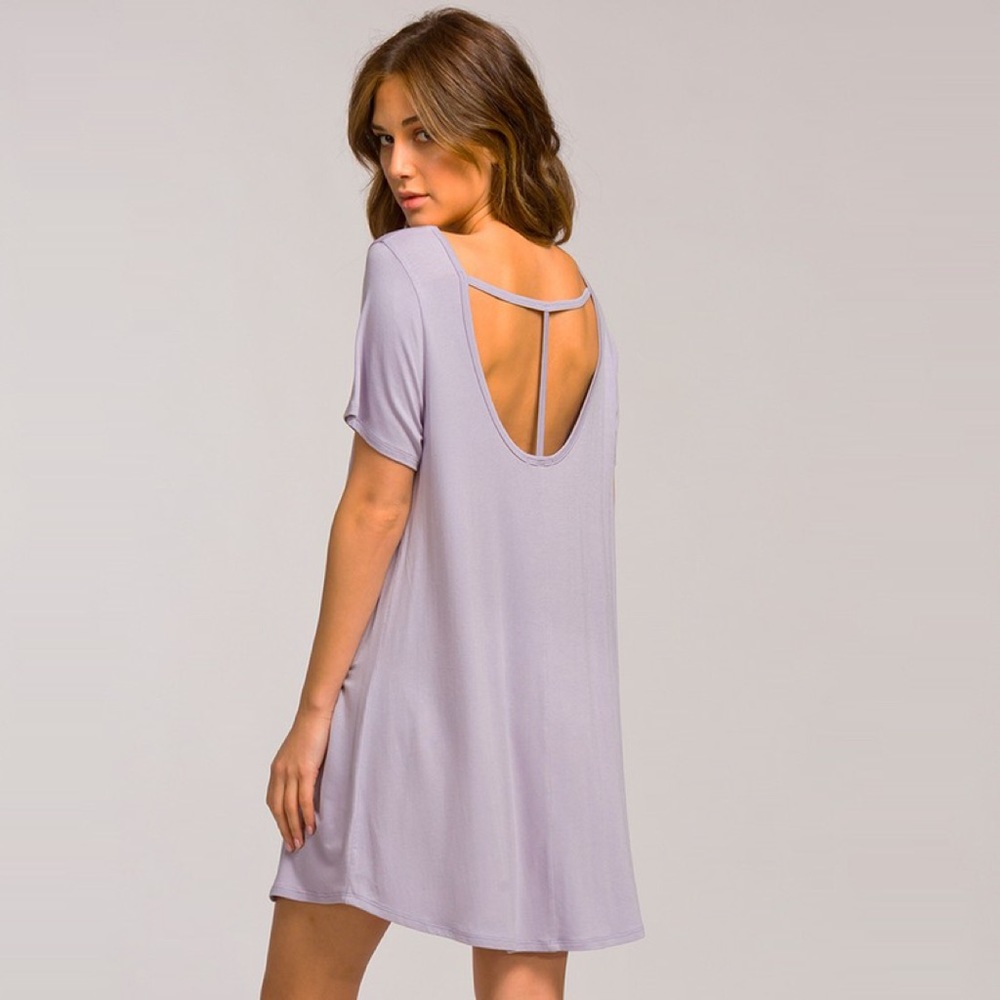 Violet short sleeve criss cross dress - Picture 2 of 2