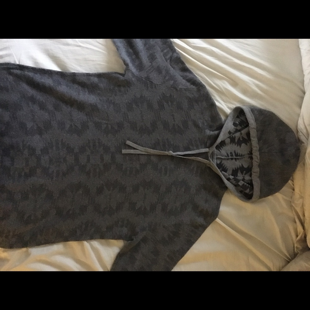 Dark grey hoodie with design