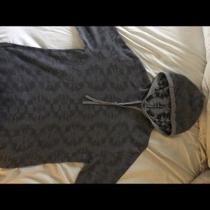 Dark grey hoodie with design