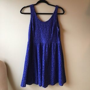 Lace blue dress