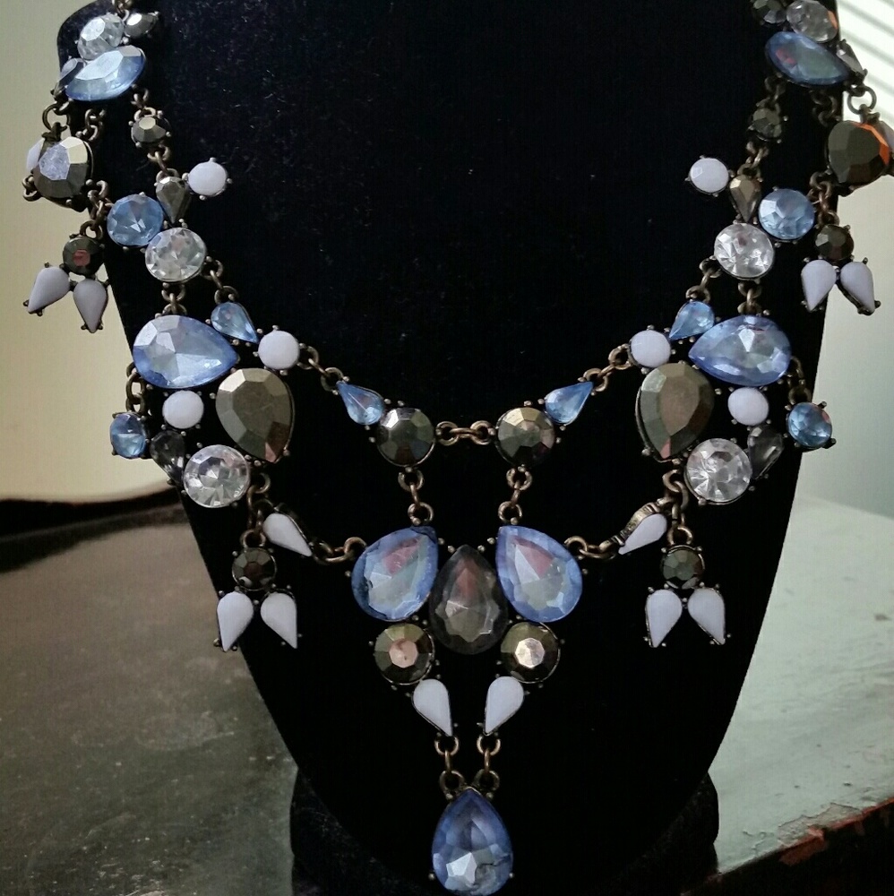 Extra large crystal statement necklace