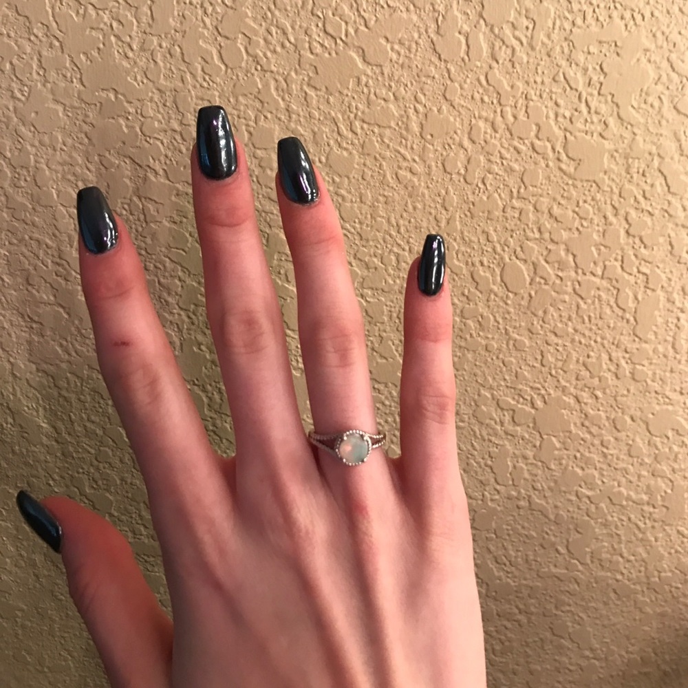 sterling silver opal ring